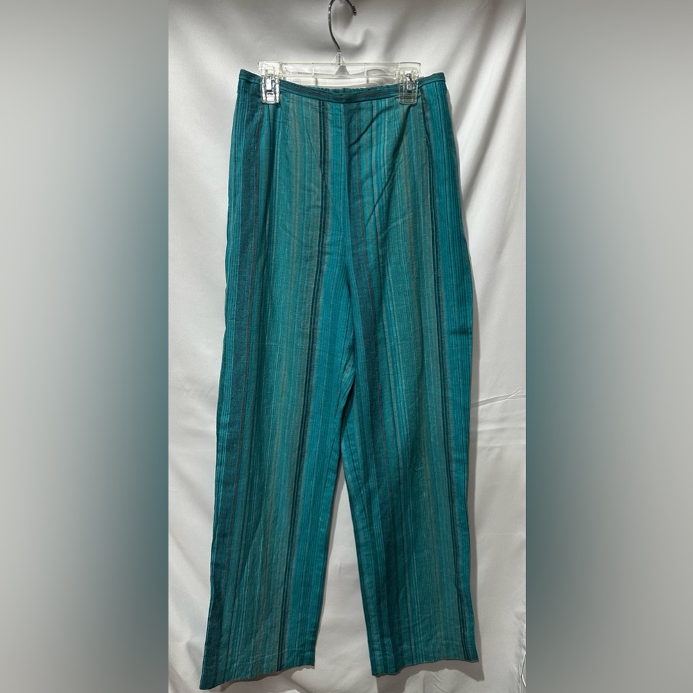 Multicolor linen Pants. Full length. Worn once. Size 6.